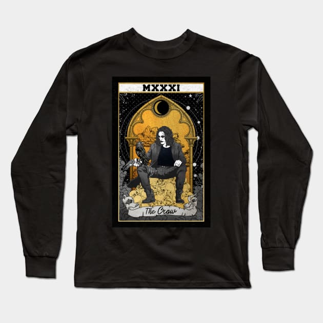 The Crow Tarot Long Sleeve T-Shirt by hansoloski